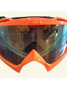 Fox Racing MX Goggles Orange Mirror Lens Motocross ATV Dirt Bike NEW